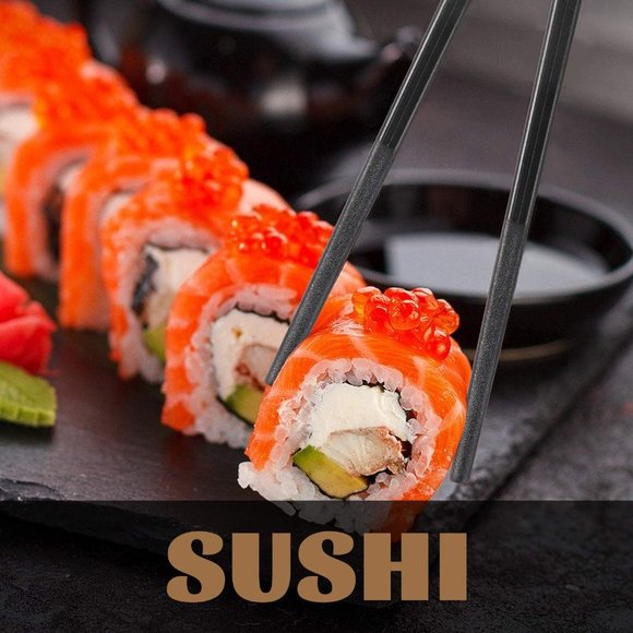 Fiberglass Chopsticks 10 Pairs Reusable Chopstick Non Slip Dishwasher Safe Black - Picture 4 of 6